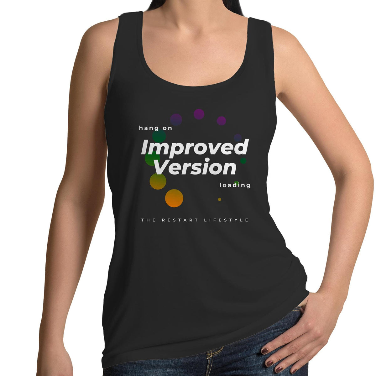 Women's Singlet Top - Improved Version Loading - Black