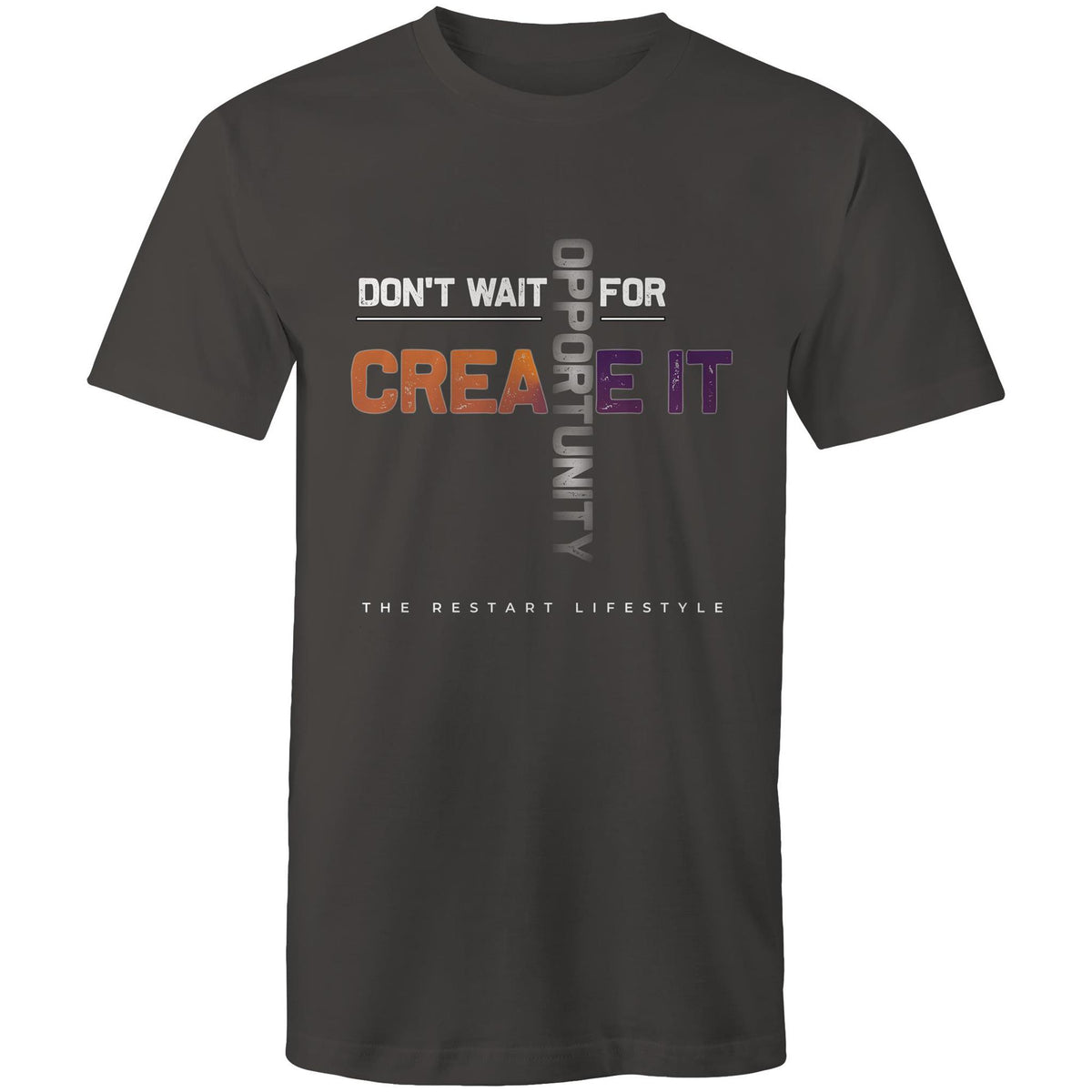 Premium Men's T-Shirt - Don't Wait Create It Design - (Dark Colors)