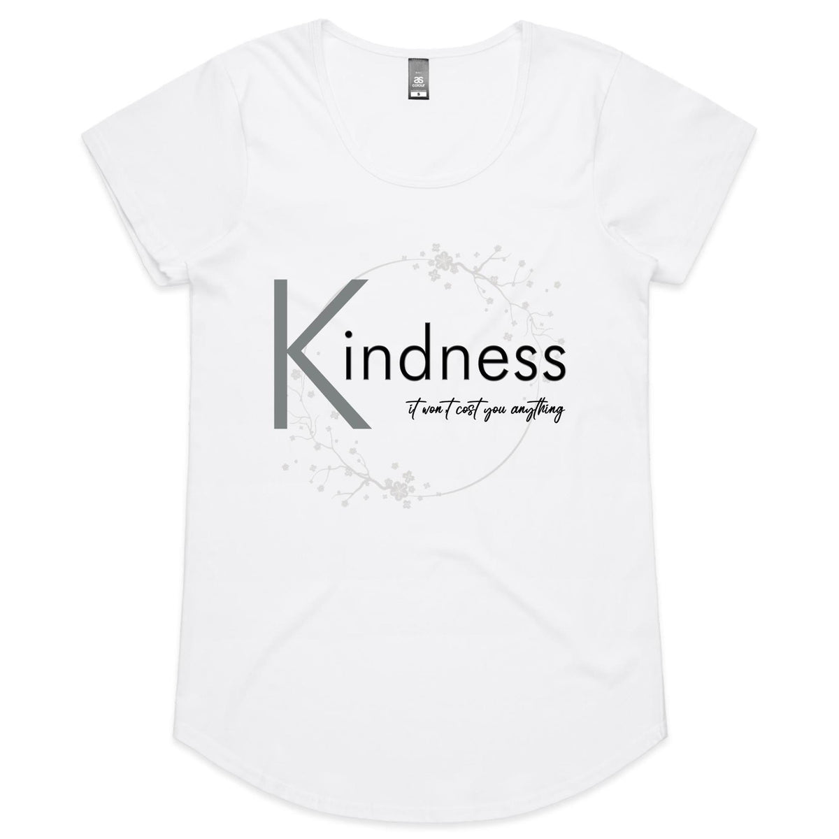 Womens Scoop Neck T-Shirt -  Kindness Design
