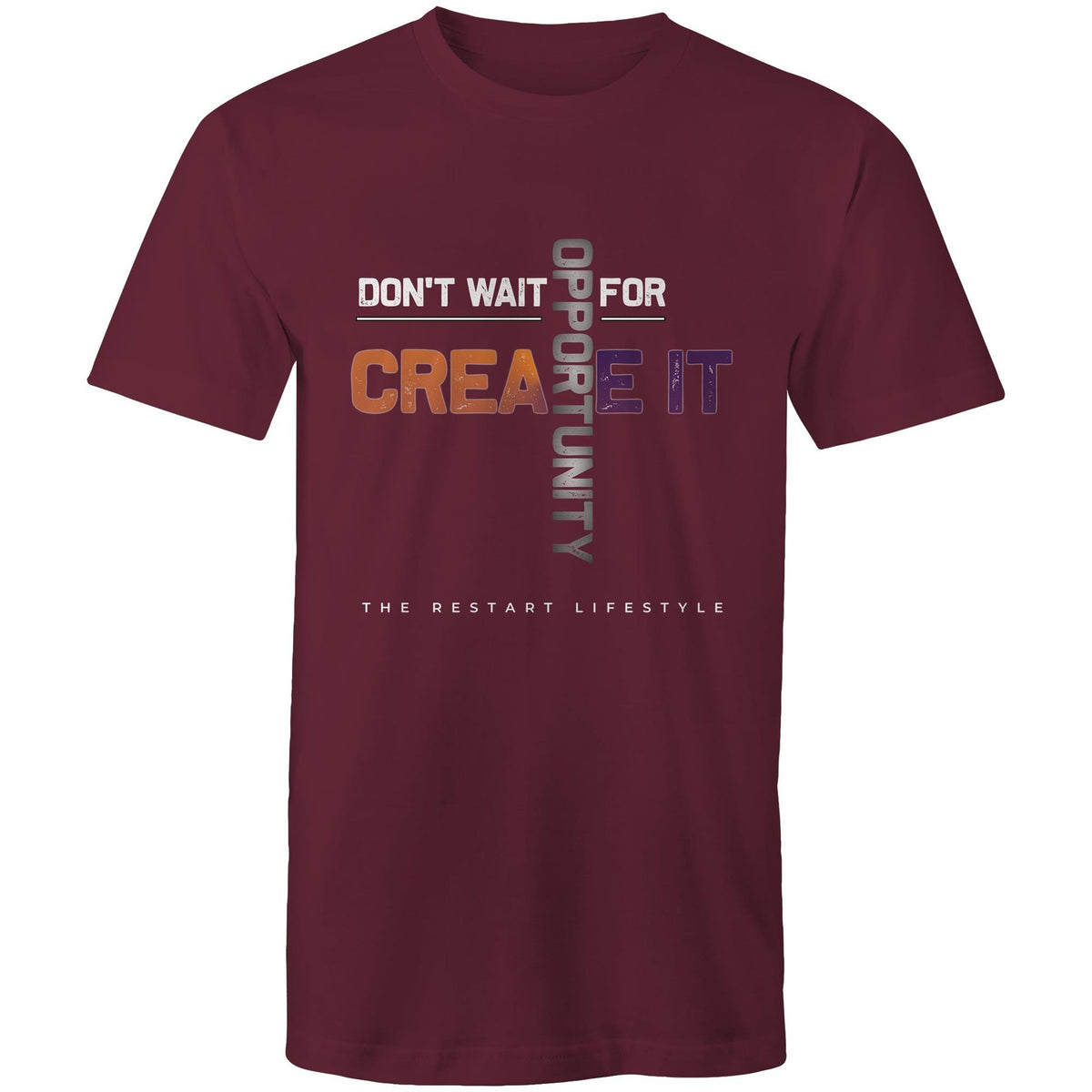 Premium Men's T-Shirt - Don't Wait Create It Design - (Dark Colors)