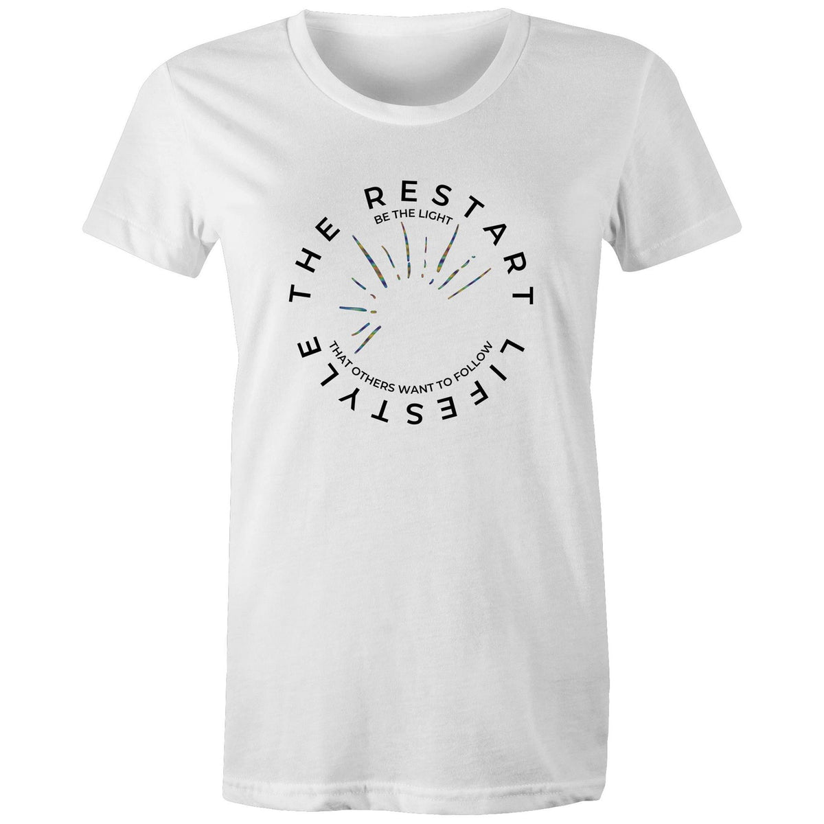 Premium Woman's T-Shirt - The Restart Lifestyle Circle - (Light Colors)