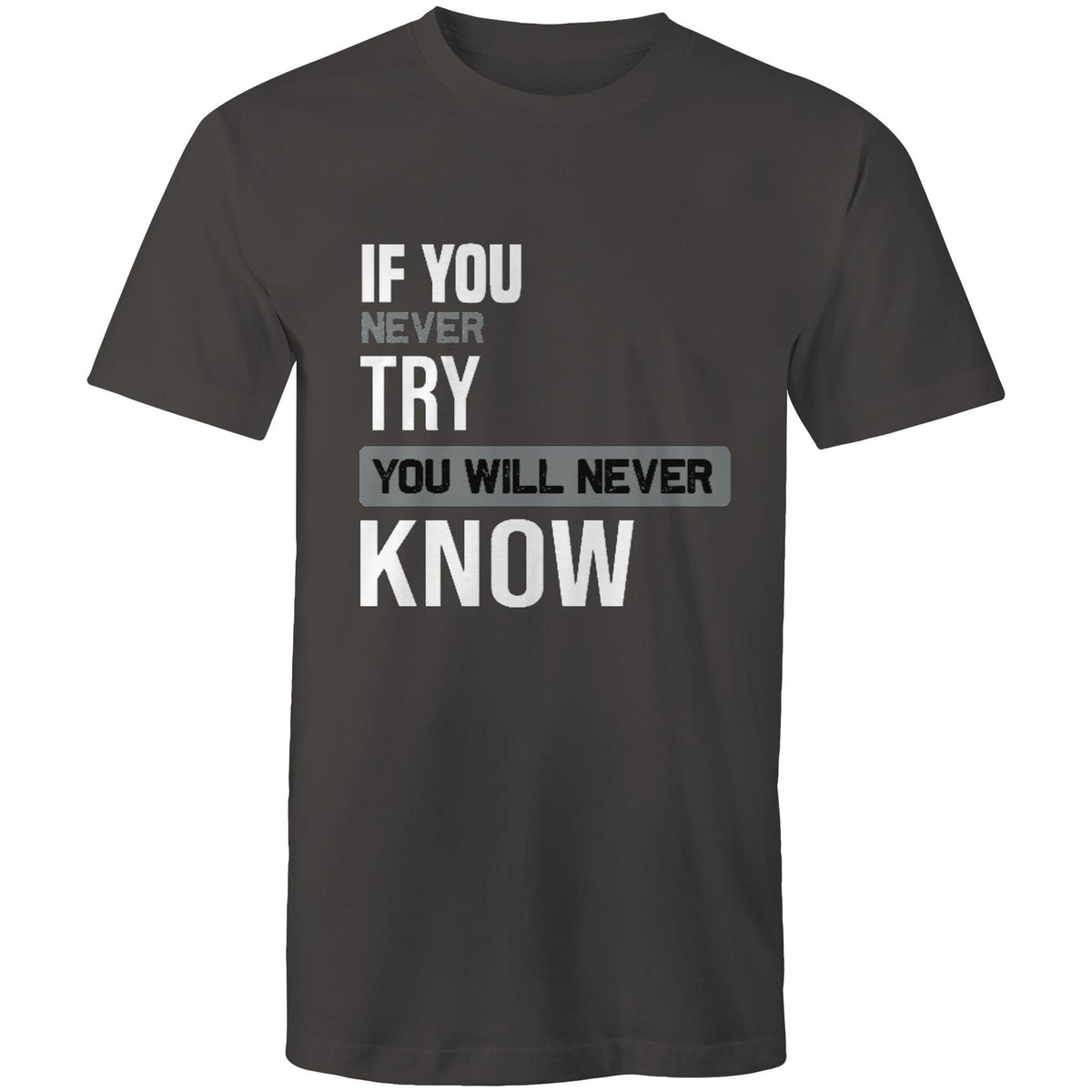 Premium Men's T-Shirt - Never Know Design - (Dark Colors)