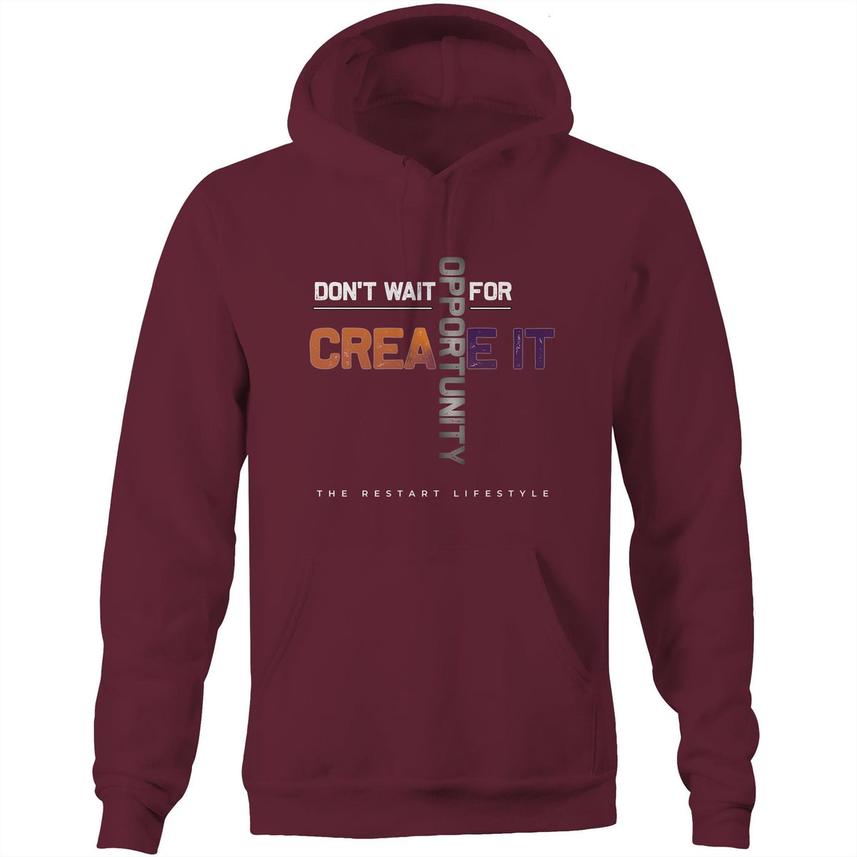 Premium Hoodie - Don't Wait Create It Design - (Dark Colors)