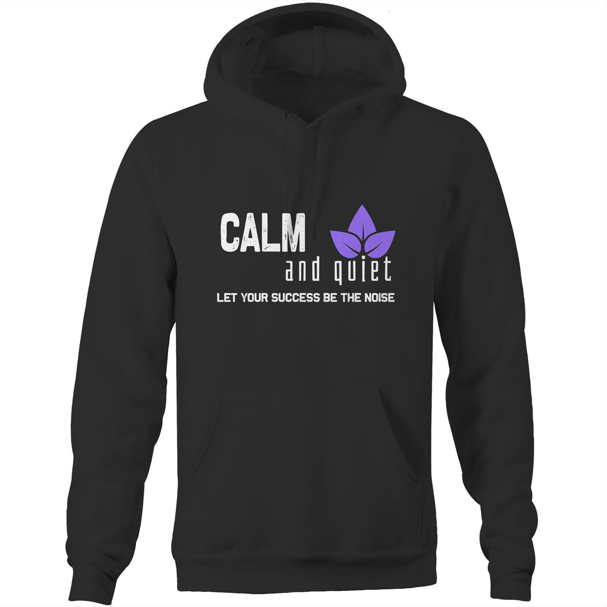 Premium Unisex Hoodie - Calm and Quiet Design (Dark Colors)