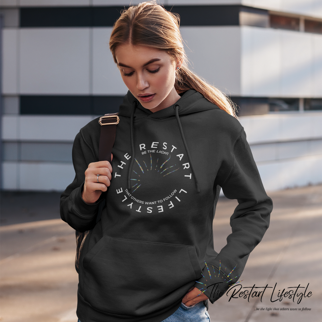 Premium Unisex Hoodie - The Restart Lifestyle Logo - Circle (Dark Colors)