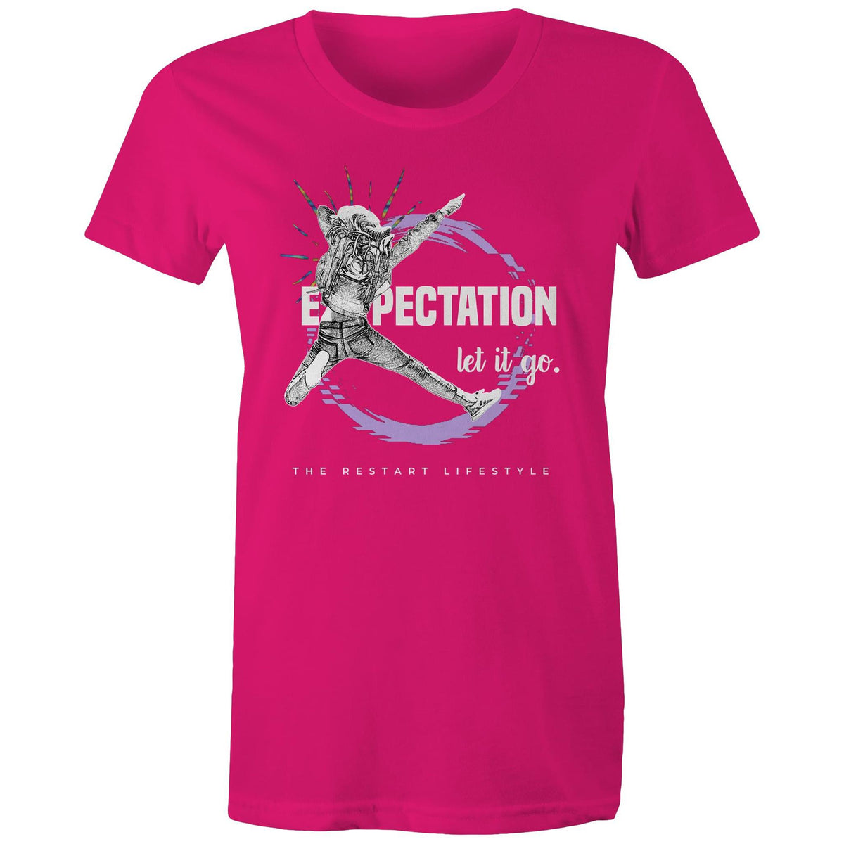 Premium Woman's T-Shirt - Expectation Design - (Dark Colors)