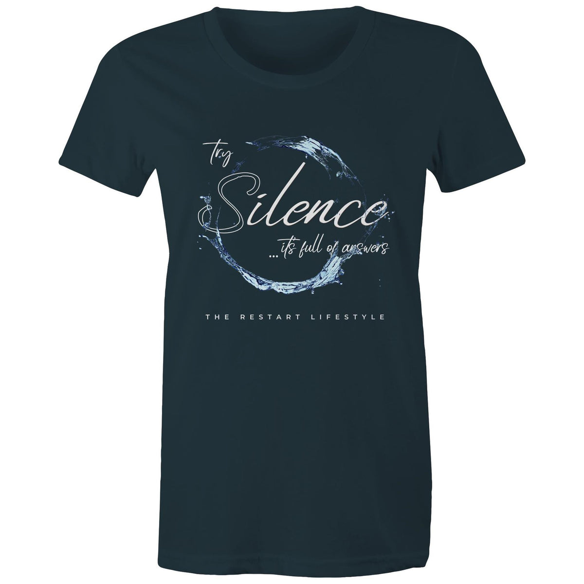 Premium Woman's T-Shirt - Silence Design - (Dark Colors)