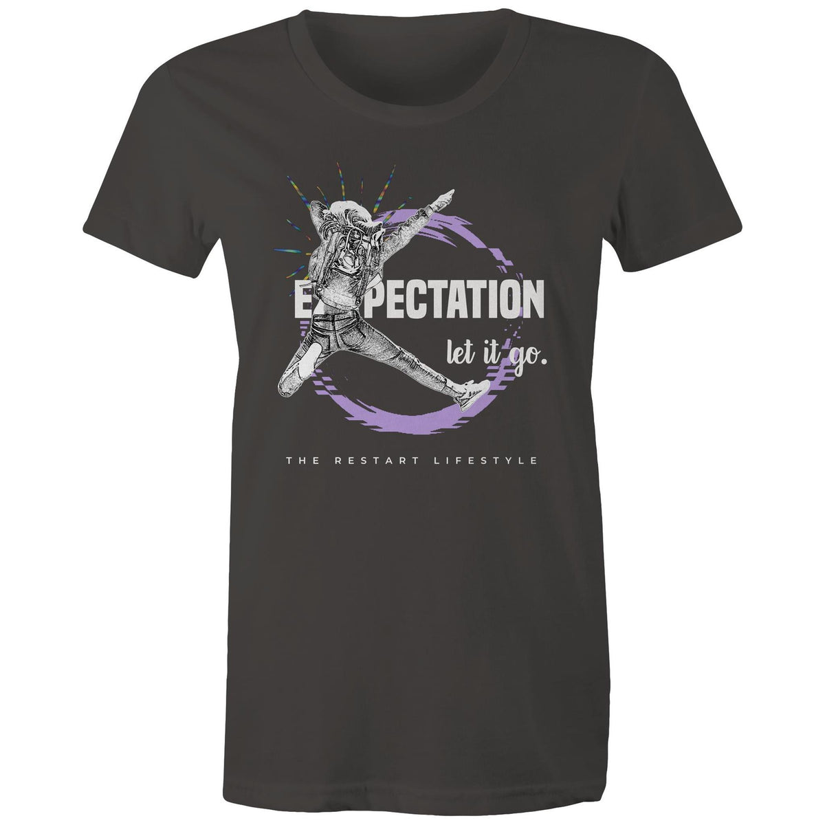 Premium Woman's T-Shirt - Expectation Design - (Dark Colors)