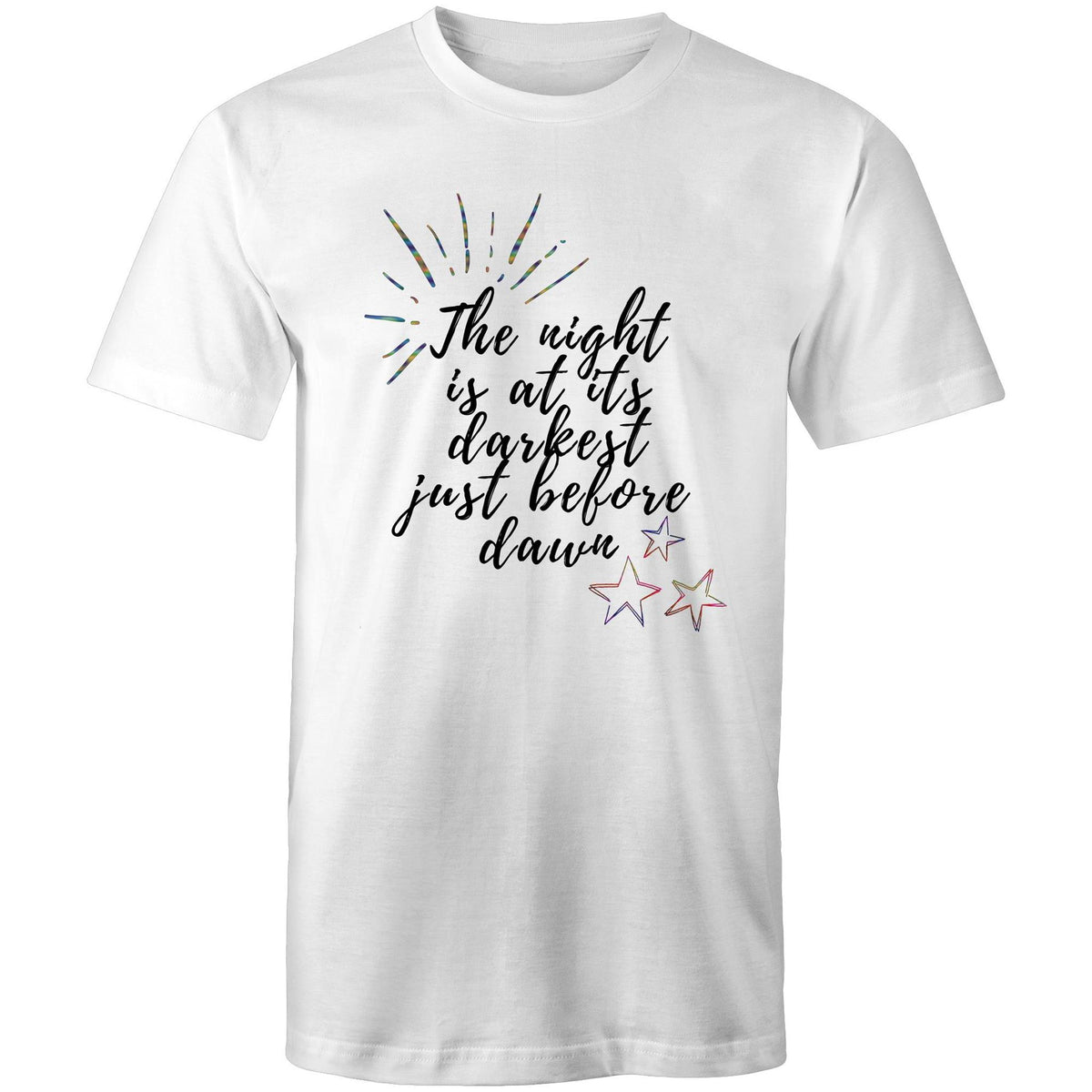 Premium Men's T-Shirt - Darkest Night Design (White)