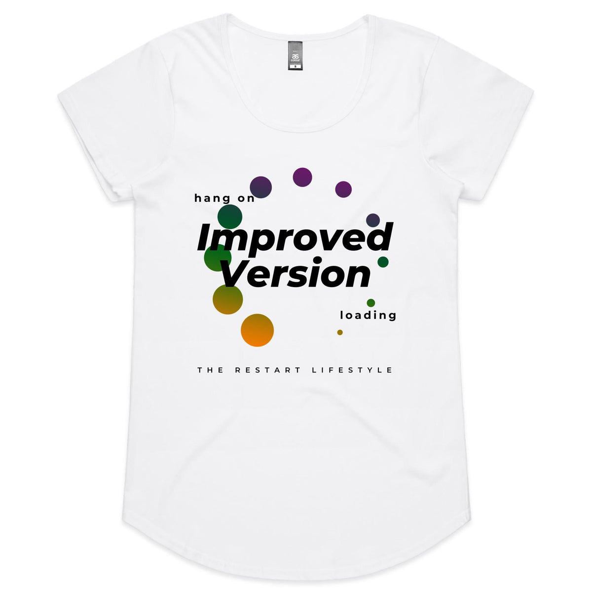 Womens Scoop Neck T-Shirt - Improved Version Design