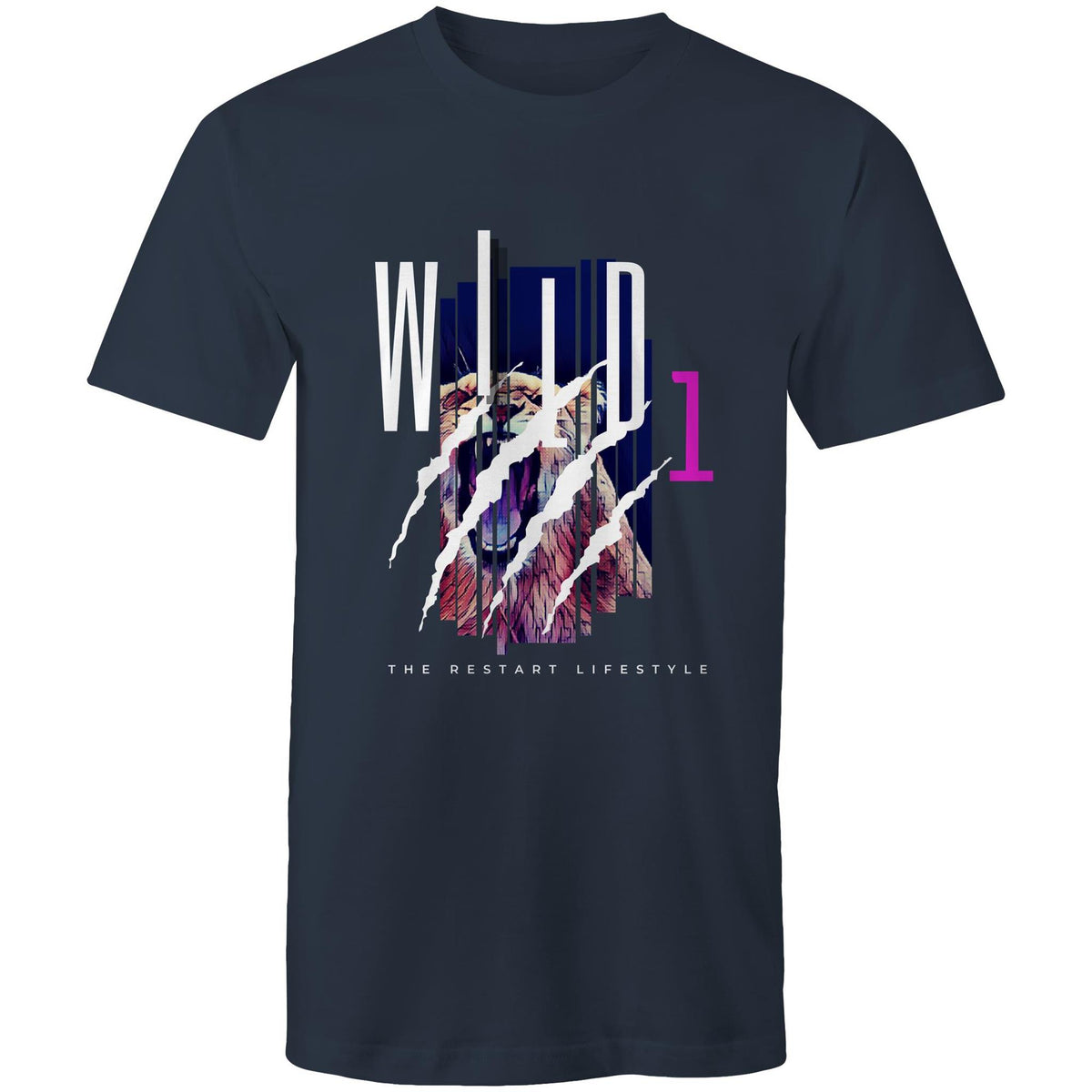 Premium Men's T-Shirt - Wild 1 Design - (Dark Colors)