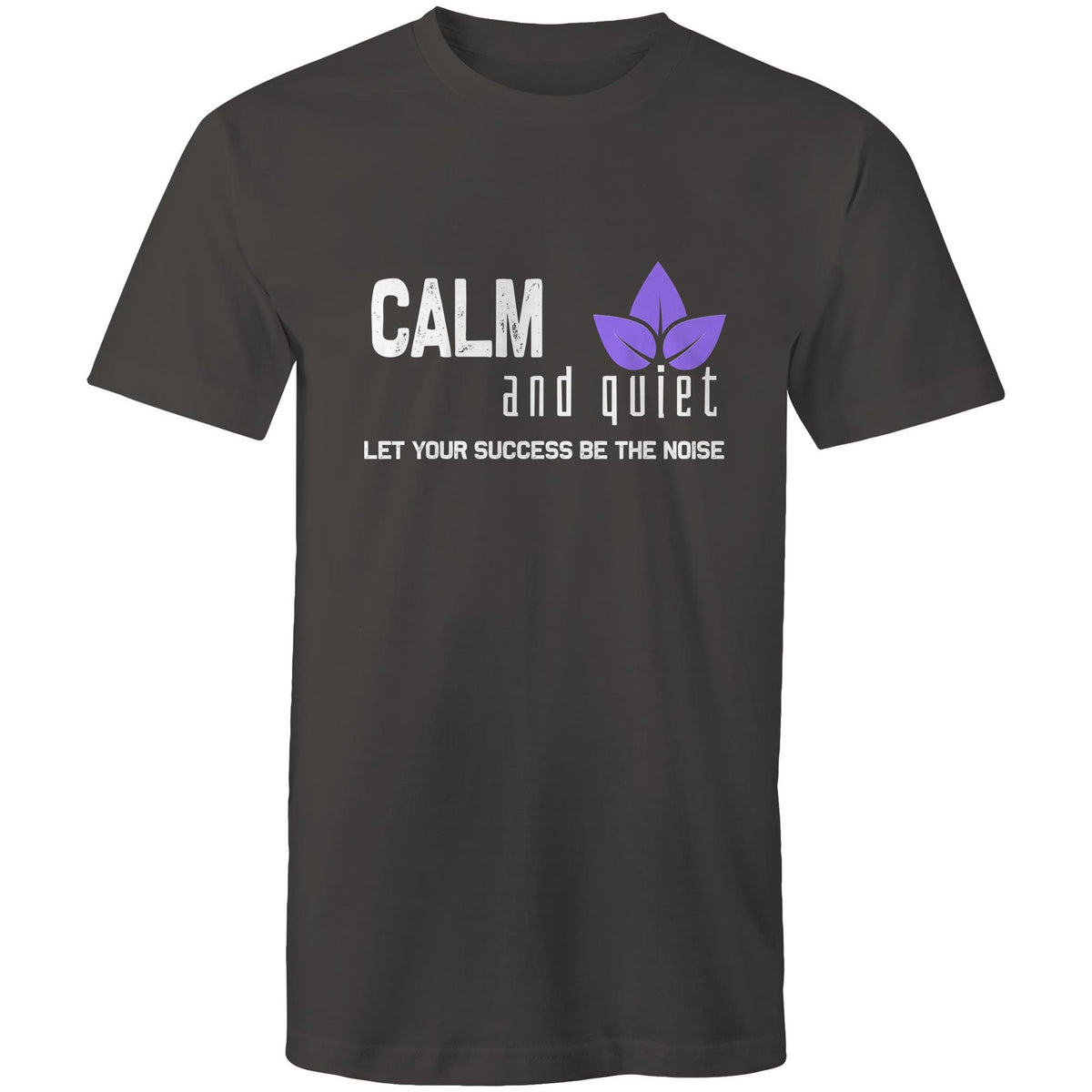 Premium Men's T-Shirt - Calm and Quiet Design - (Dark Colors)