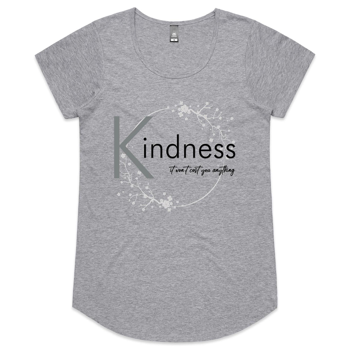 Womens Scoop Neck T-Shirt -  Kindness Design