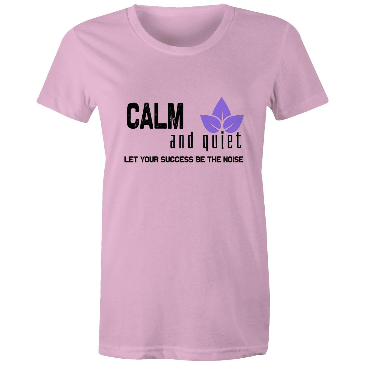 Women's Singlet Top - Calm and Quiet Design - Black