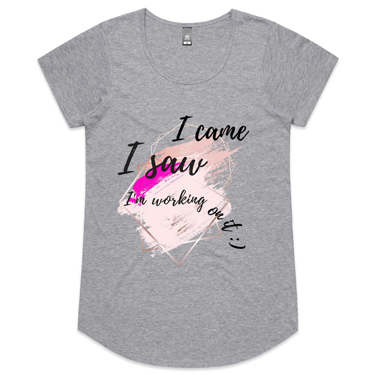 Womens Scoop Neck T-Shirt - 1 Came I Saw Design