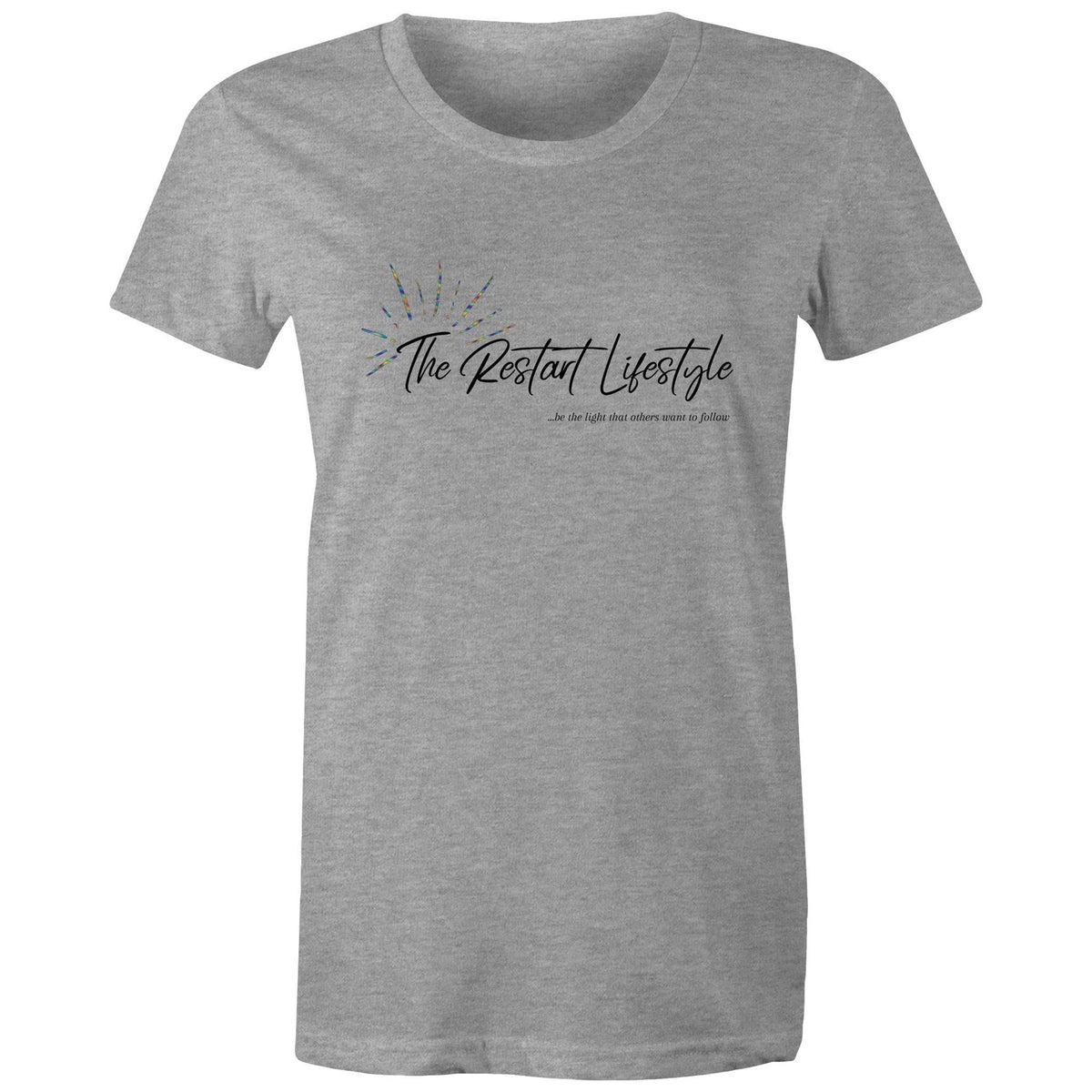 Premium Woman's T-Shirt - The Restart Lifestyle Logo - (Light Colors)