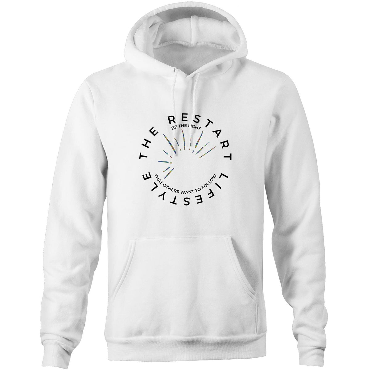 Premium Unisex Hoodie - The Restart Lifestyle Logo - Circle (Light Colors)