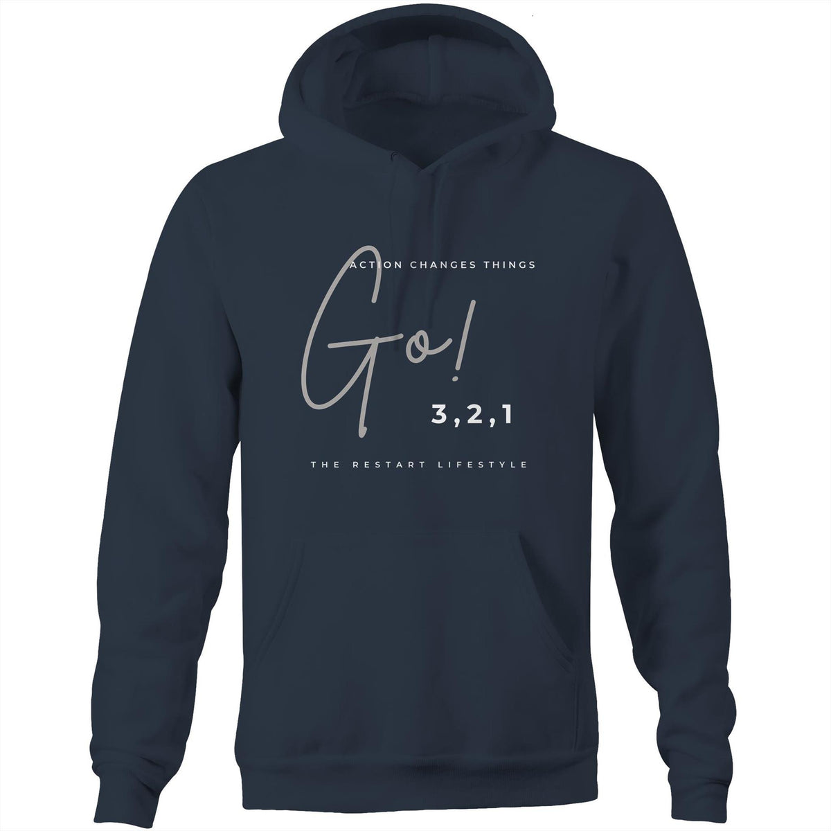 Premium Hoodie - 3, 2, 1 Go! Design - (Dark Colors)