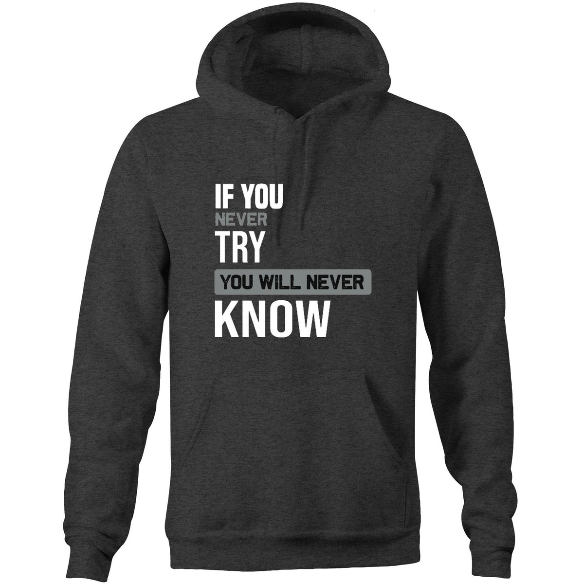 Premium Hoodie - Never Know Design - (Dark Colors)