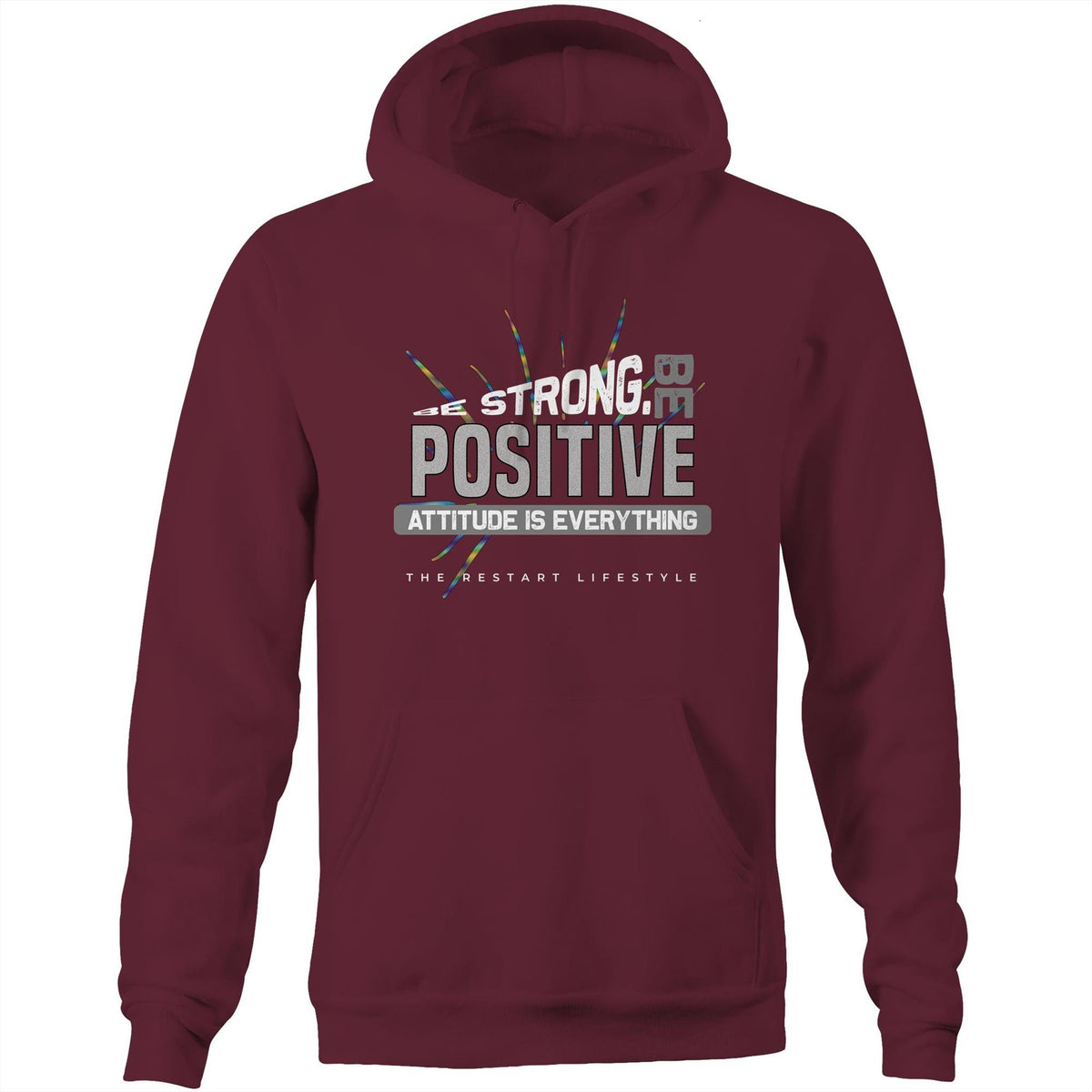 Premium Hoodie - Be Positive Design - (Dark Colors)
