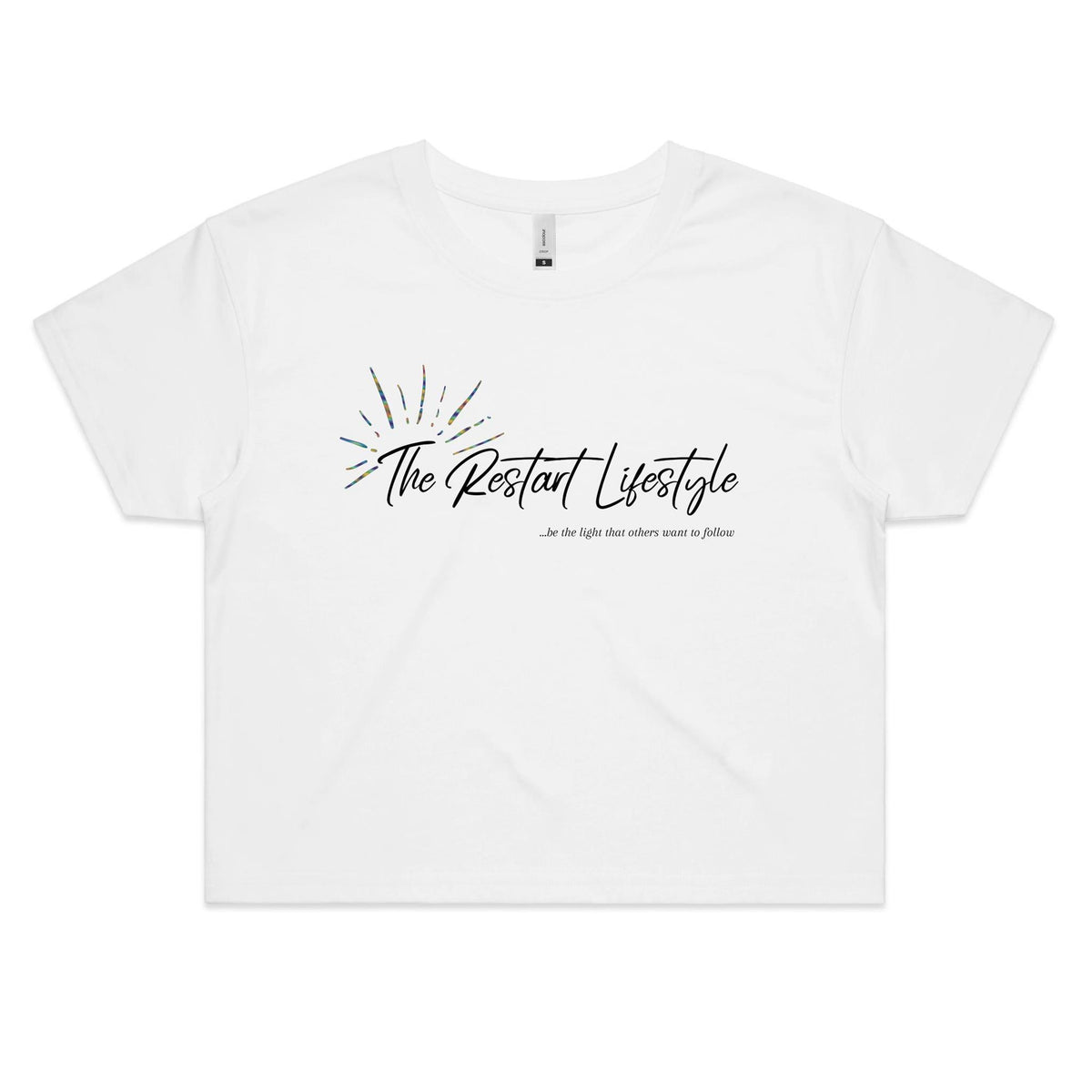 Premium Women's Crop Top - The Restart Lifestyle Logo - (Light Colors)