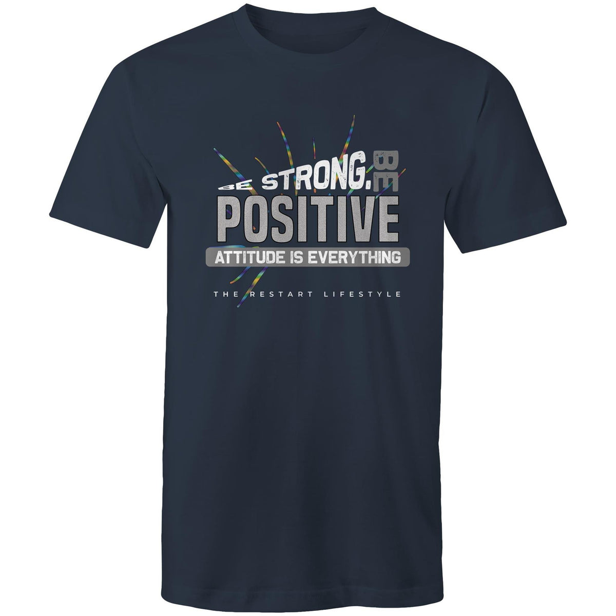 Premium Men's T-Shirt - Be Positive Design - (Dark Colors)