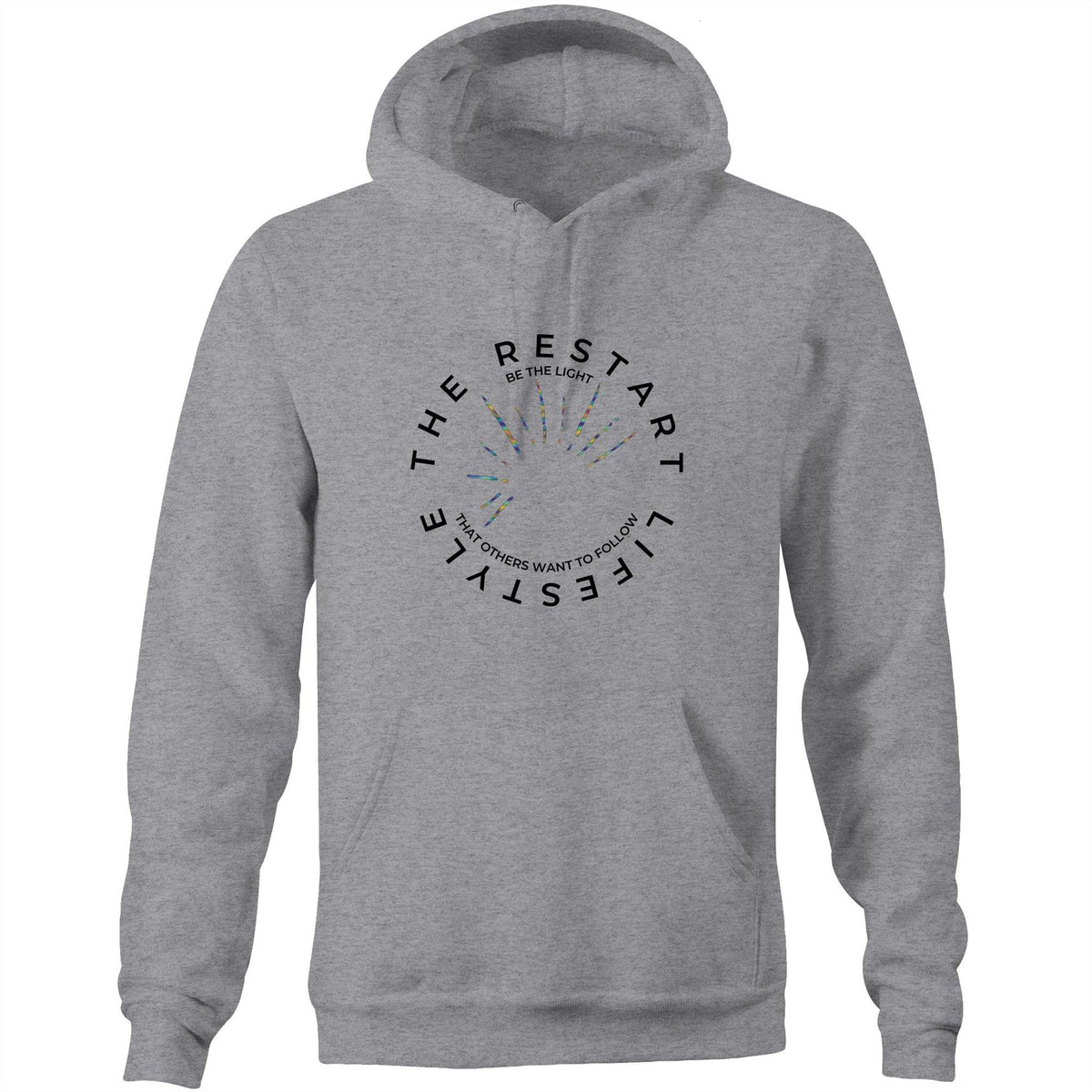 Premium Unisex Hoodie - The Restart Lifestyle Logo - Circle (Light Colors)