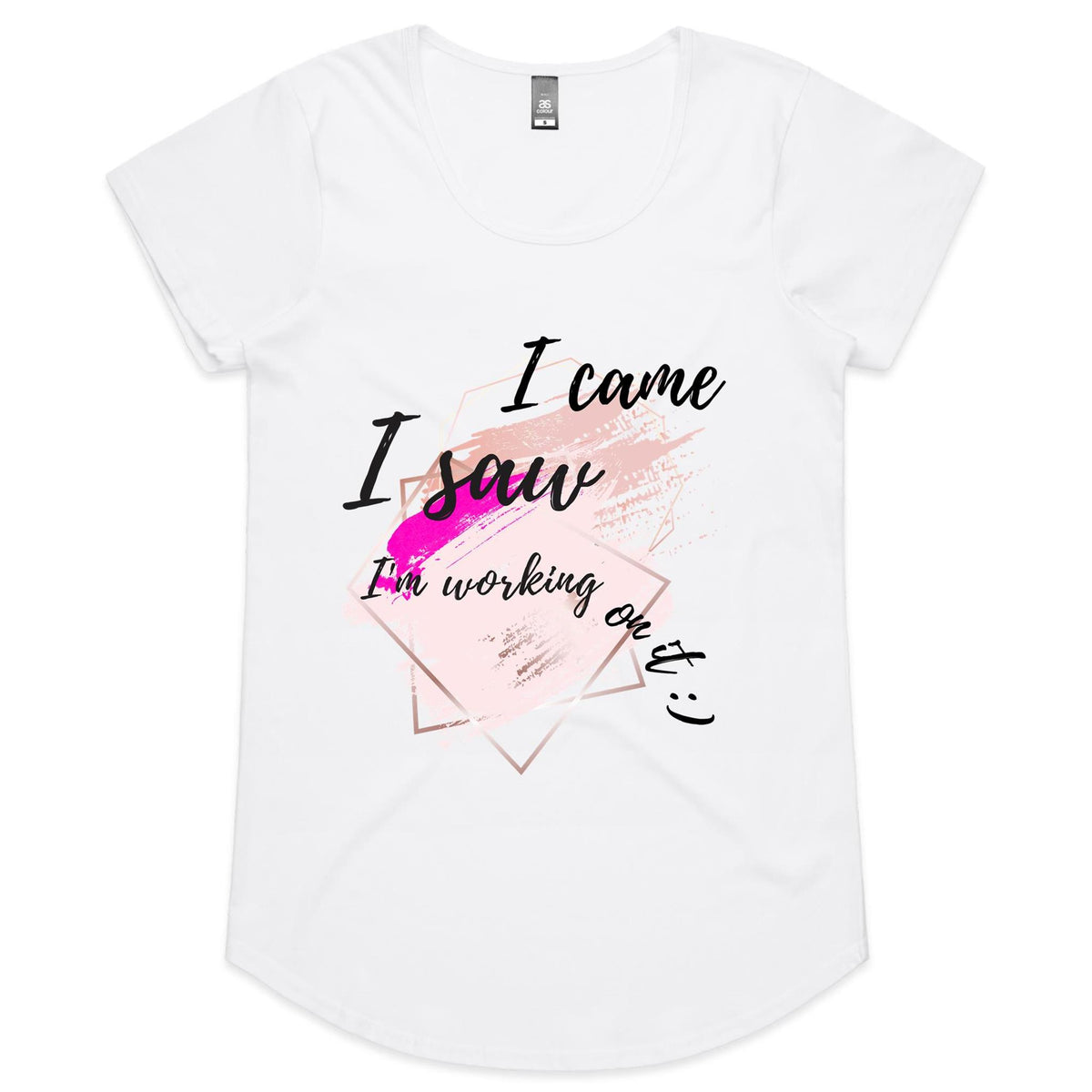 Womens Scoop Neck T-Shirt - 1 Came I Saw Design