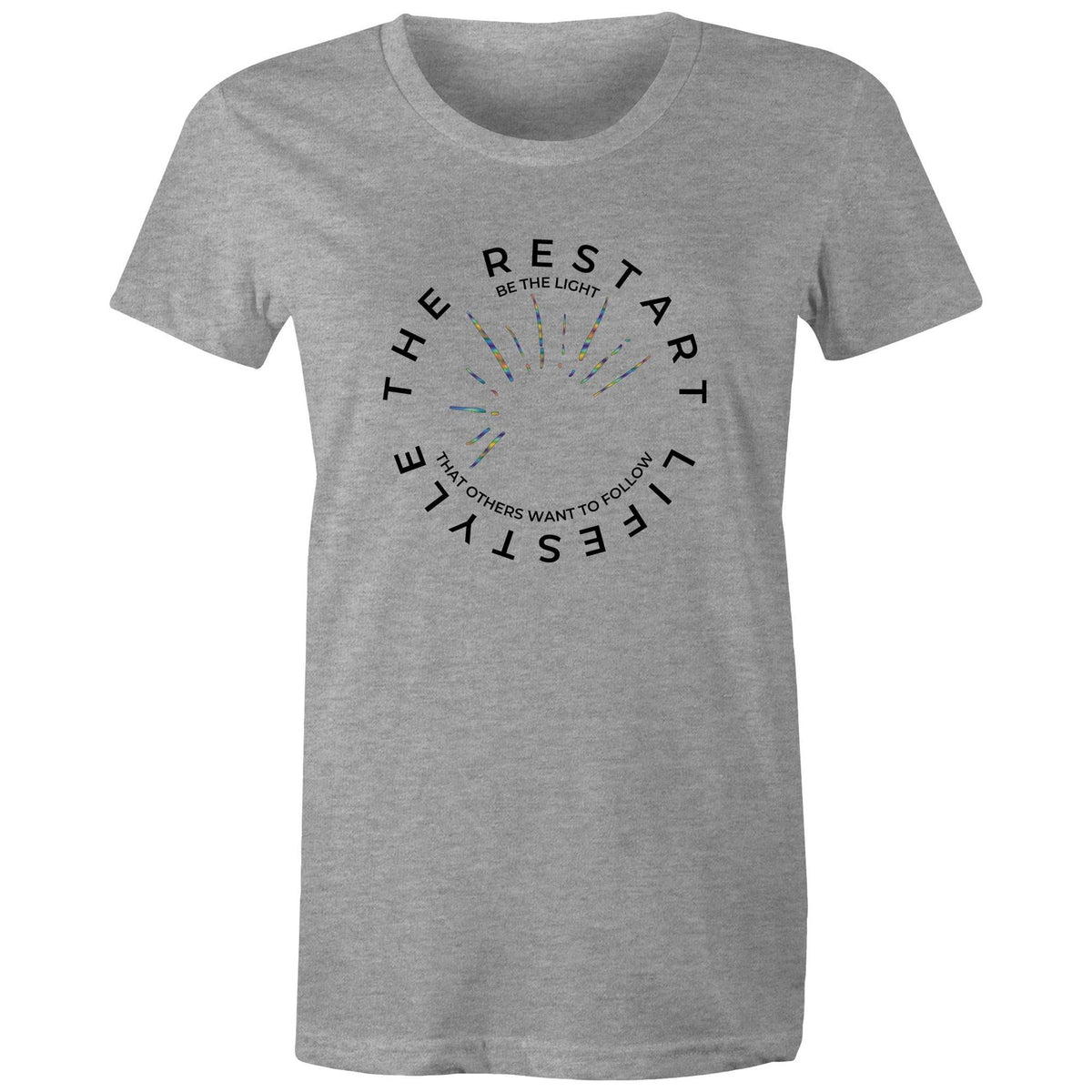 Premium Woman's T-Shirt - The Restart Lifestyle Circle - (Light Colors)