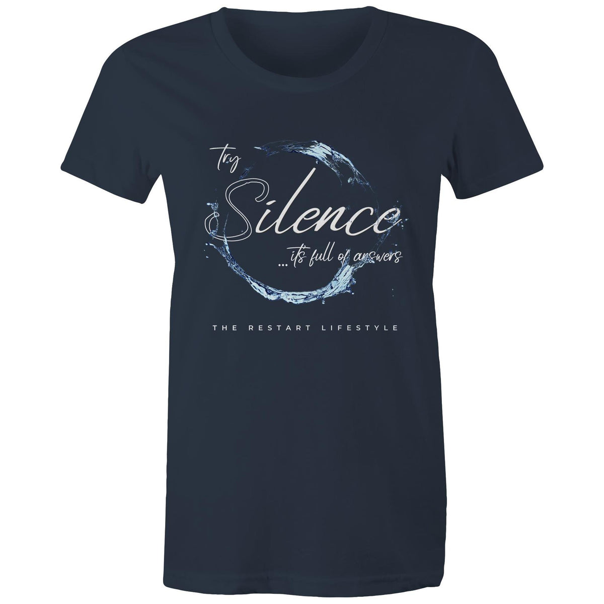 Premium Woman's T-Shirt - Silence Design - (Dark Colors)