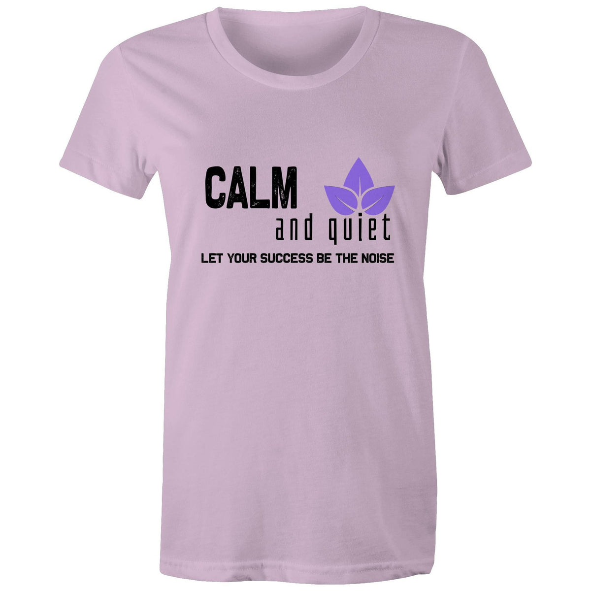 Women's Singlet Top - Calm and Quiet Design - Black