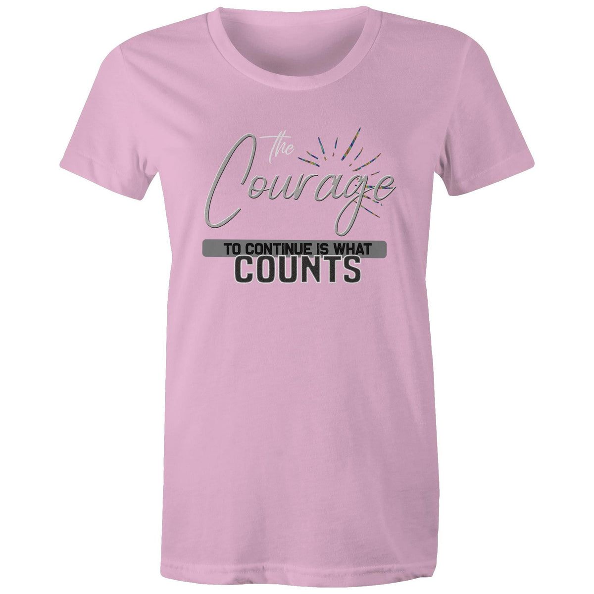 Premium Woman's T-Shirt - Courage Design - (Dark Colors)