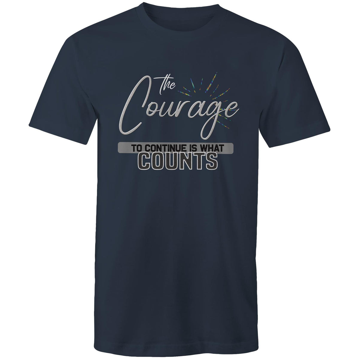 Premium Men's T-Shirt - Courage Design - (Dark Colors)